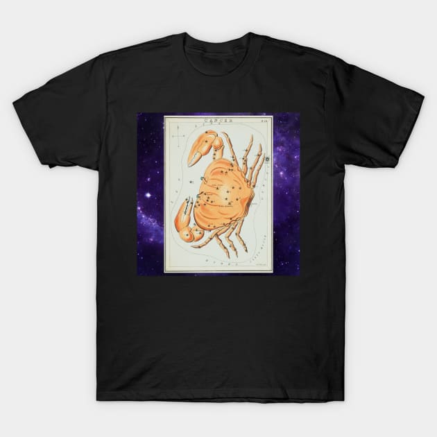 Cancer Astrology T-Shirt by Rosettemusicandguitar